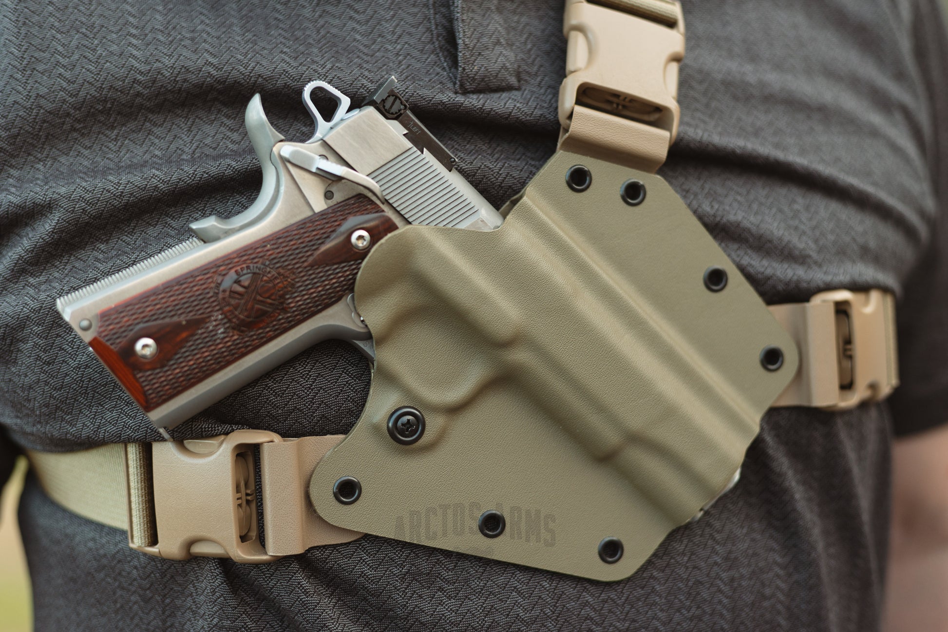 Tan Arctos Arms Chest Harness holster